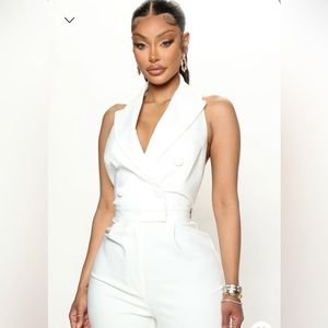 Class Act Jumpsuit - White